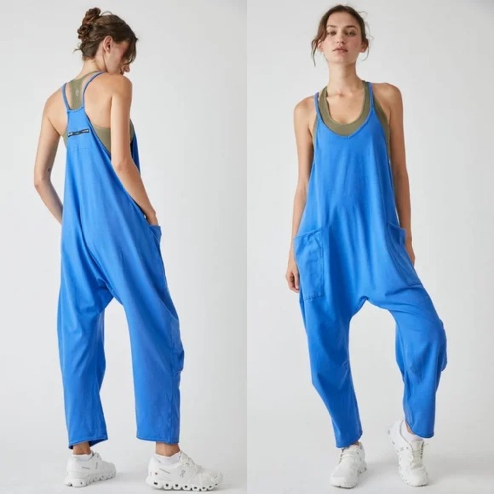 FP Movement by Free People Electric Blue Relaxed Jumpsuit